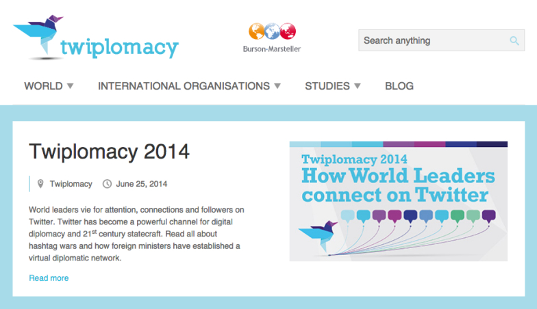 Twiplomacy web - designed by UX Passion