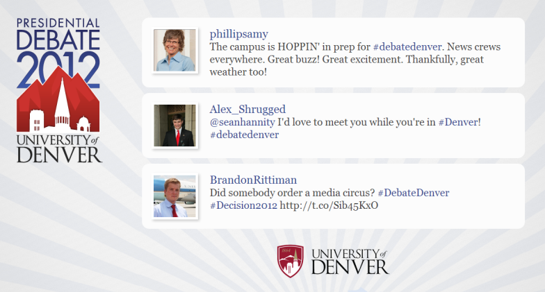 The Wall of Tweets at the University of Denver Presidential Debate