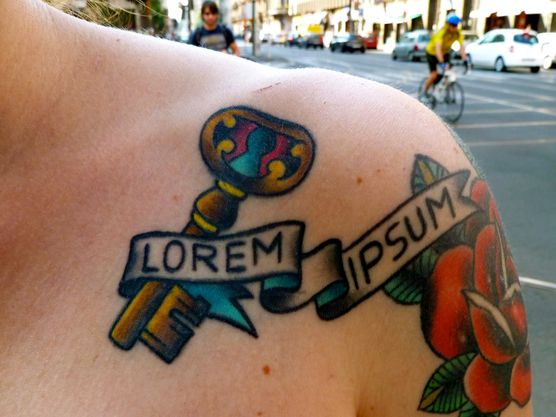 Lorem Ipsum Tattoo - Is it gone too far?